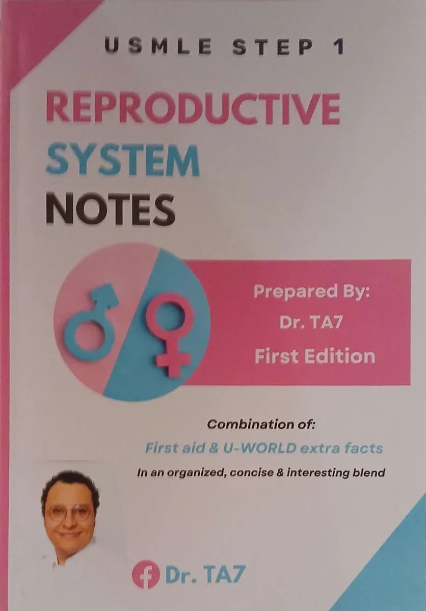 USMLE Step 1 Reproductive System Notes - First Edition